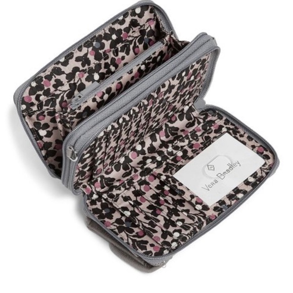 Vera Bradley Iconic RFID All in One Crossbody Gray Denim Yin Yang - Picture 4 of 12